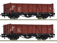 Roco 6600194 - H0 - 2-tlg. Set Offene Güterwagen Villach, DR, Ep. IV